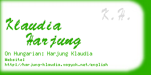klaudia harjung business card